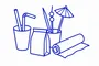 Verbrauchsmaterial für die Küche - ilustrativní obrázek